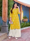 MAAHI 4 Printed Designer Heavy Rayon Ethnic Wear Kurti With Bottom Collection